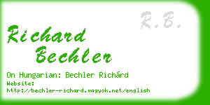 richard bechler business card